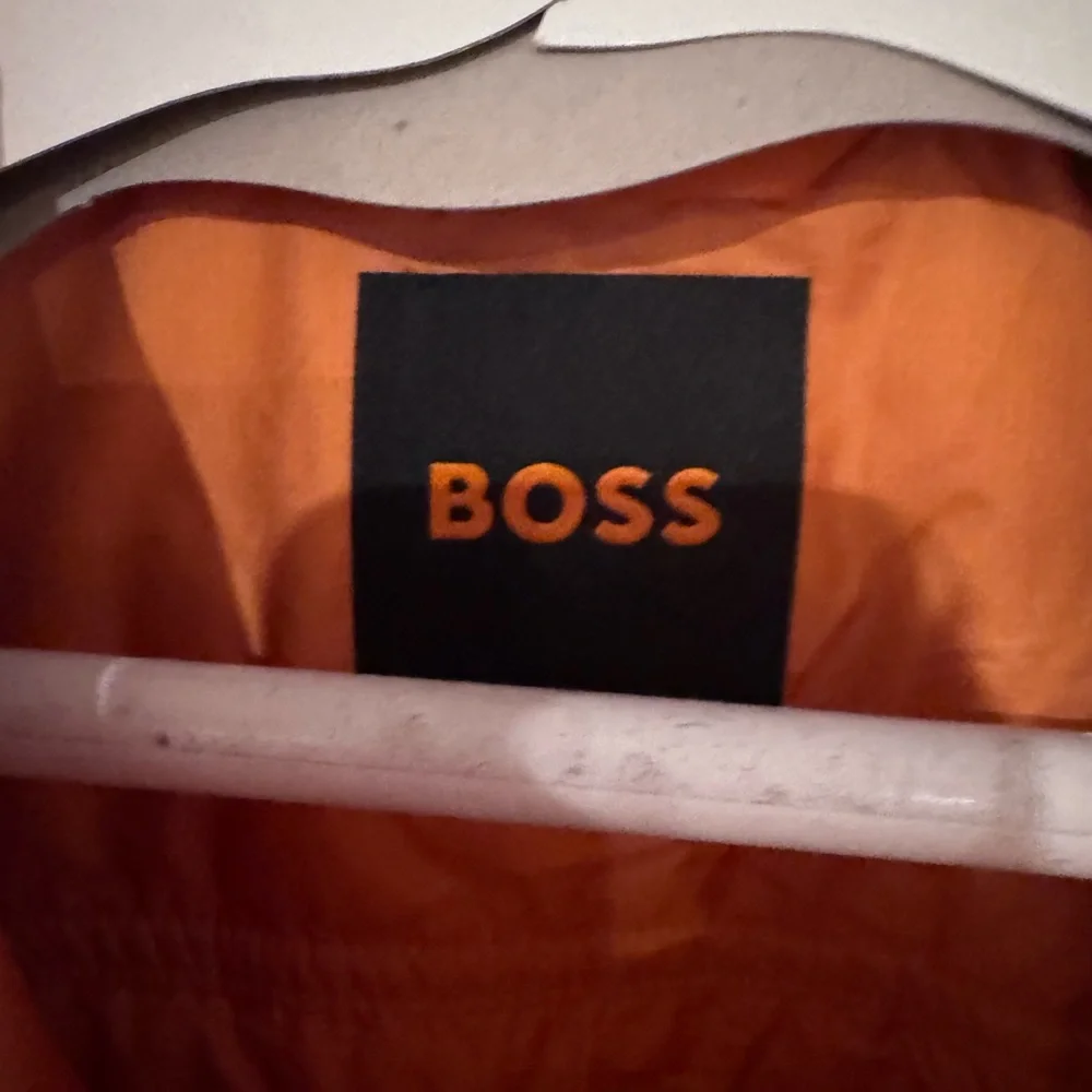 BOSS Men's Bright Orange Lightweight Shirt Jacket Like New